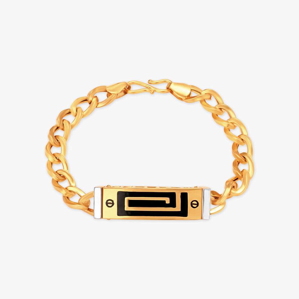 Appealing Engraved Gold Bracelet For Men Tanishq Online Store