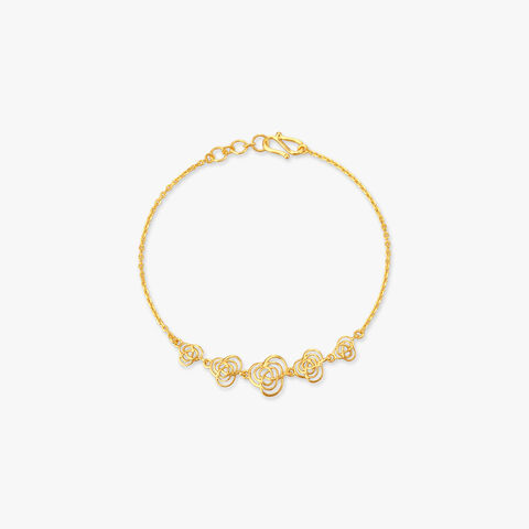 Spiral Petal Gold Bracelet