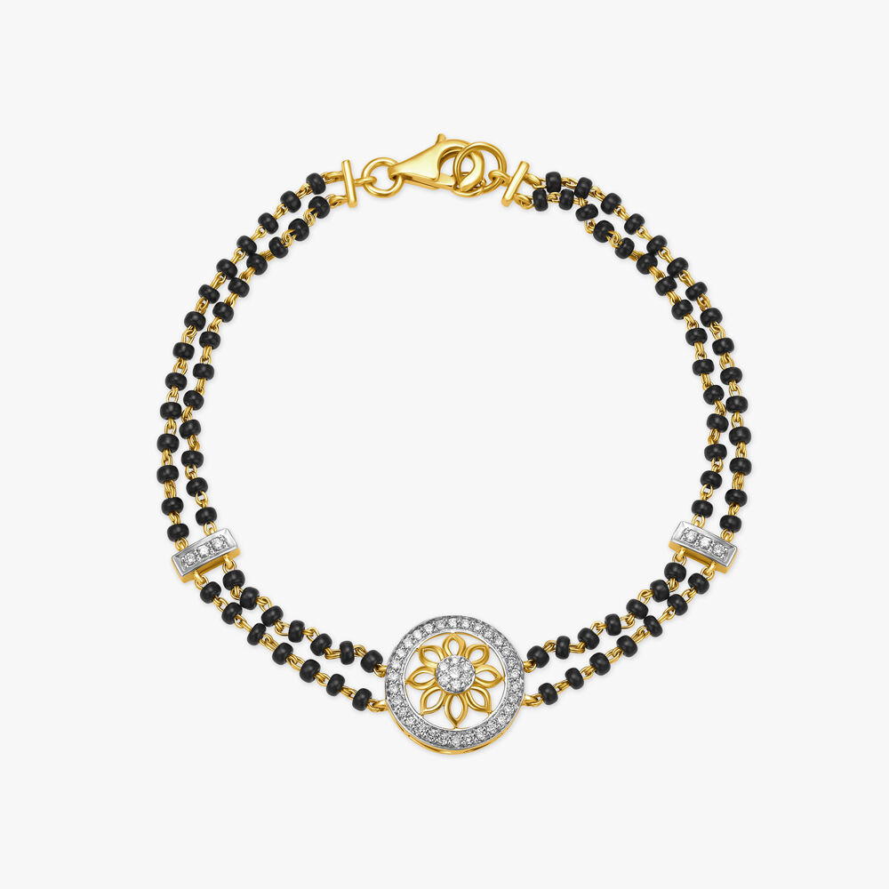 Blaze Asscher Cut Mangalsutra Bracelet | Boldiful