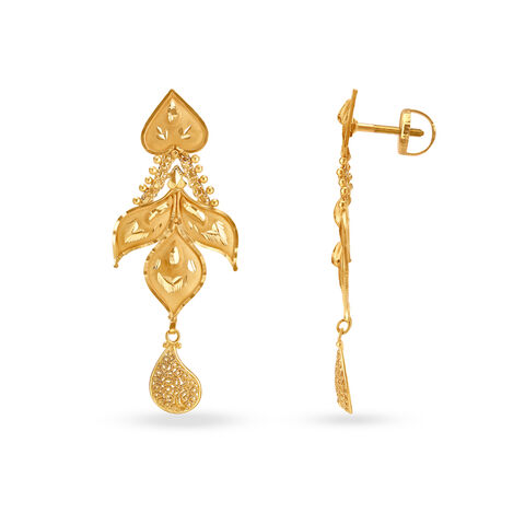 Luminous Gold Drop Earrings
