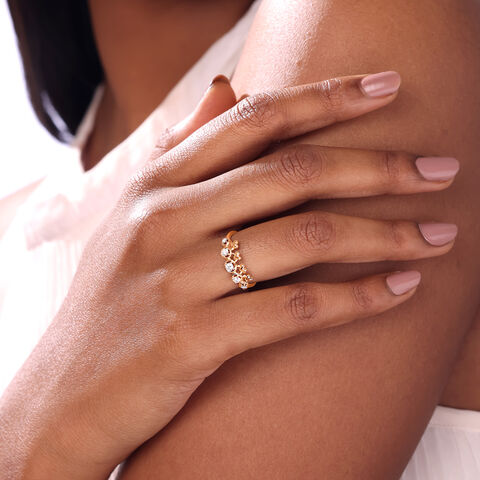 Heart Shine Diamond & Gold Ring