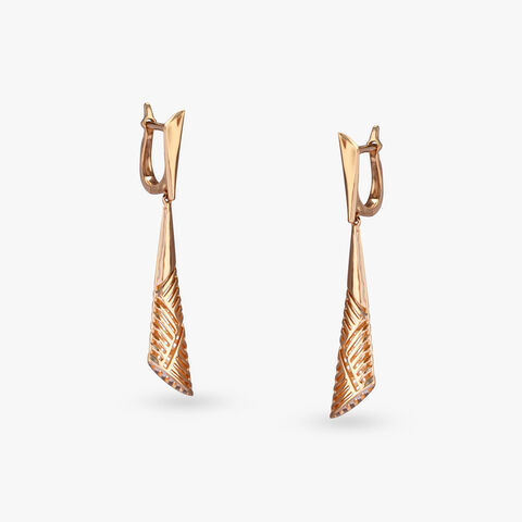 Geometric Flair Gold Hoop Earrings
