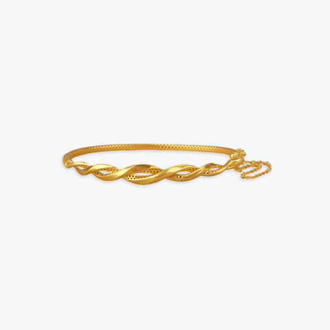 Tangled Gleam Gold Bangle