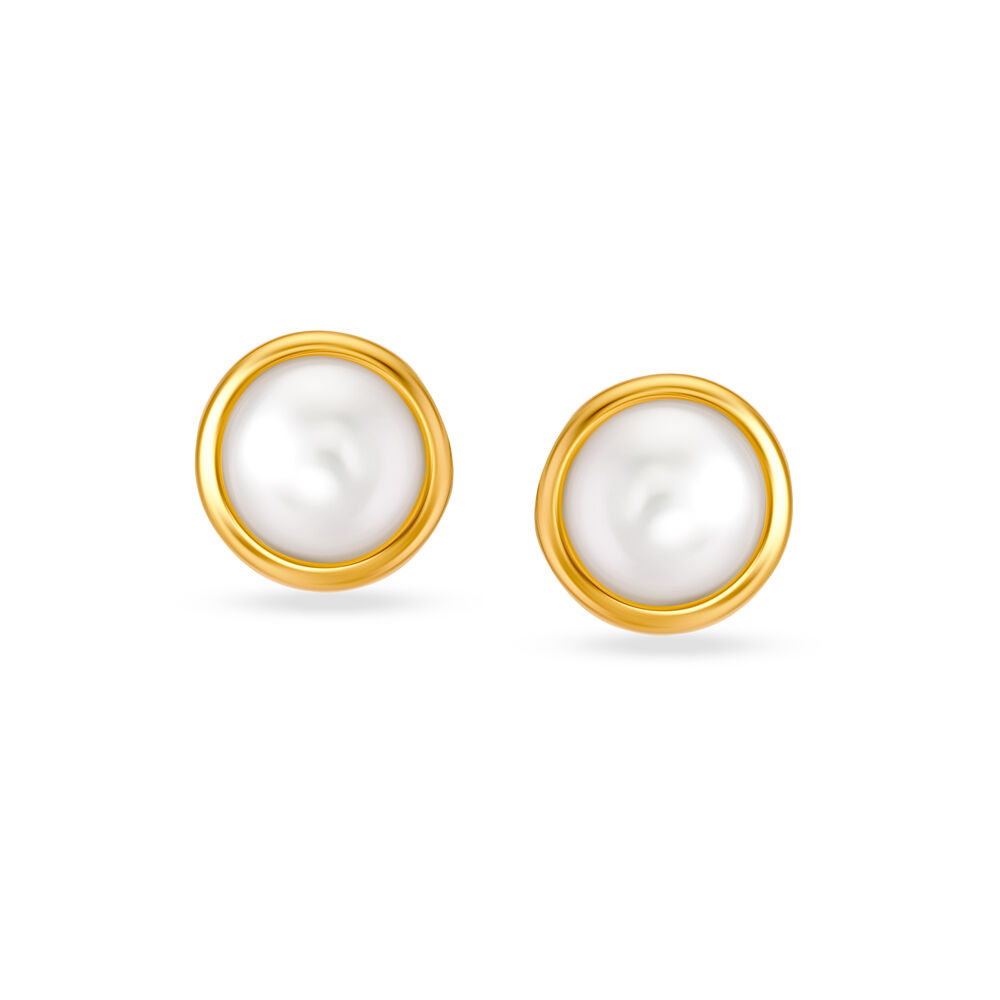 Elegant Dainty Pearl Stud Earrings