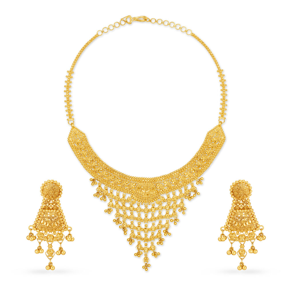 Gold jewellery set on sale for marriage price