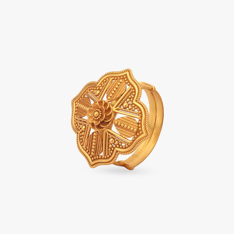 Sunlit Rhythm Gold Finger Ring