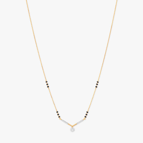 Angular Petal Diamond Mangalsutra