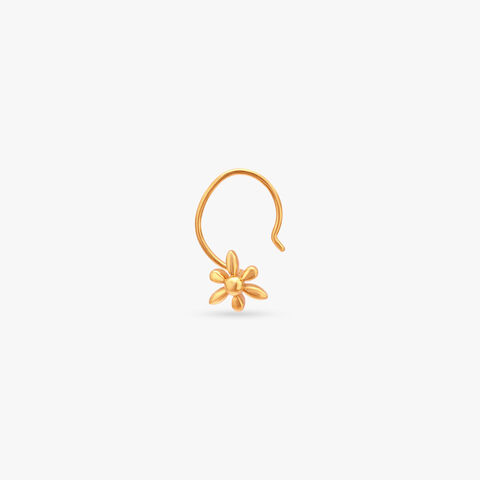 Pointed Petal Gold Nose Pin