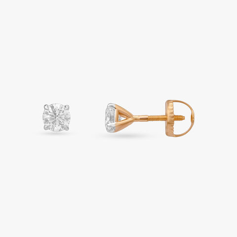 Eternal Glow Solitaire Stud Earrings