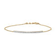 14 KT Yellow Gold Linear Diamond Bracelet,,hi-res image number null