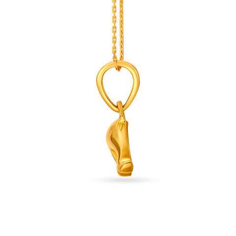 Buoyant Dolphin Inspired Gold Pendant