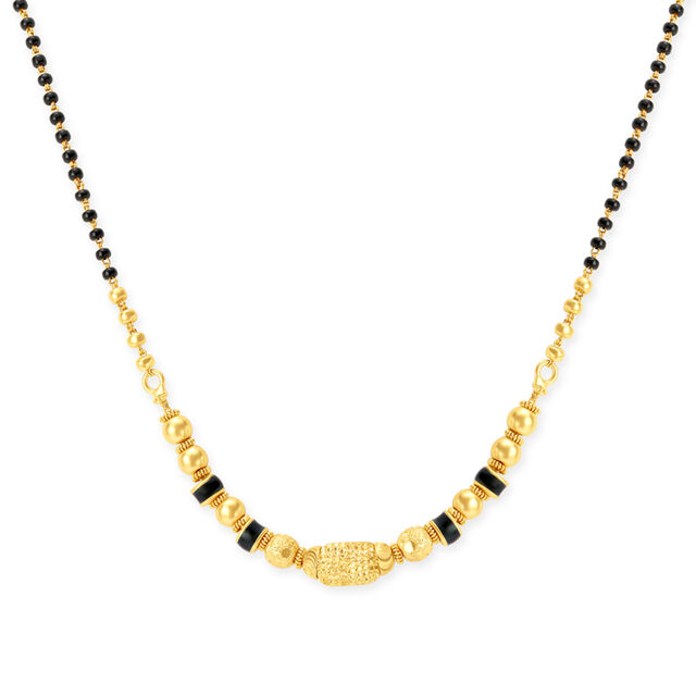 Ornate Cylindrical Mangalsutra,,hi-res image number null