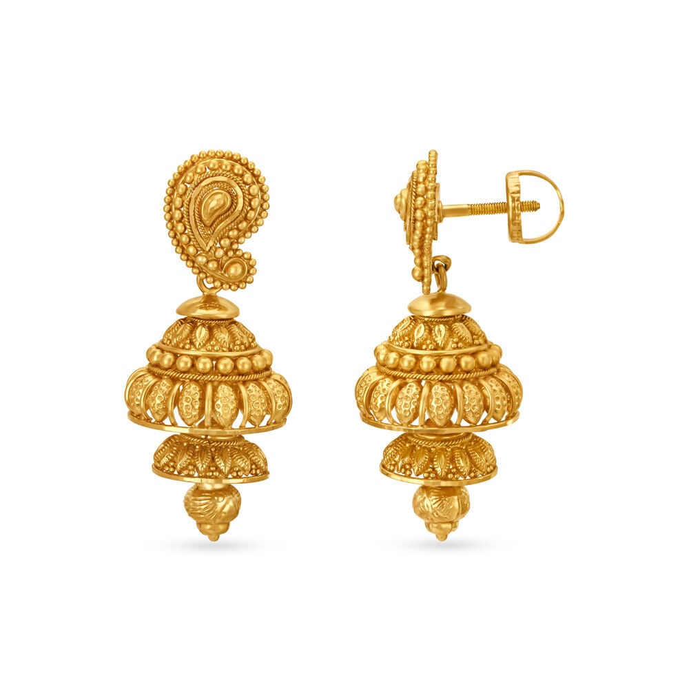 Amazon.com: Pomina Boho Moroccan Style Floral Filigree Dangling Drop  Earrings Geometric Open Teardrop Gold Earrings for Women (Worn Gold):  Clothing, Shoes & Jewelry