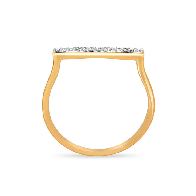 18 KT Yellow Gold Minimal Diamond Ring,,hi-res image number null