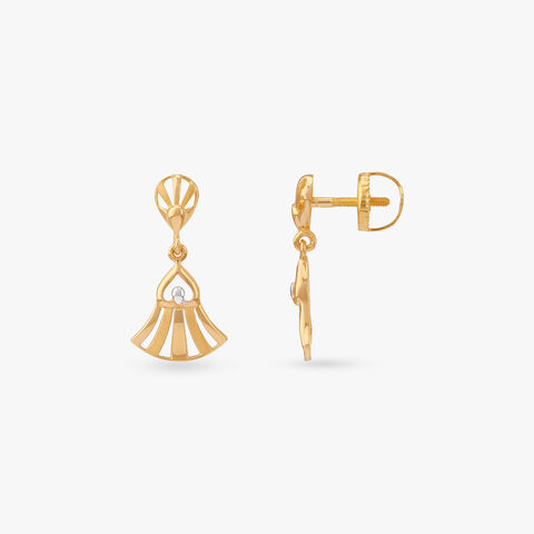 Twilight Whirl Gold Drop Earrings