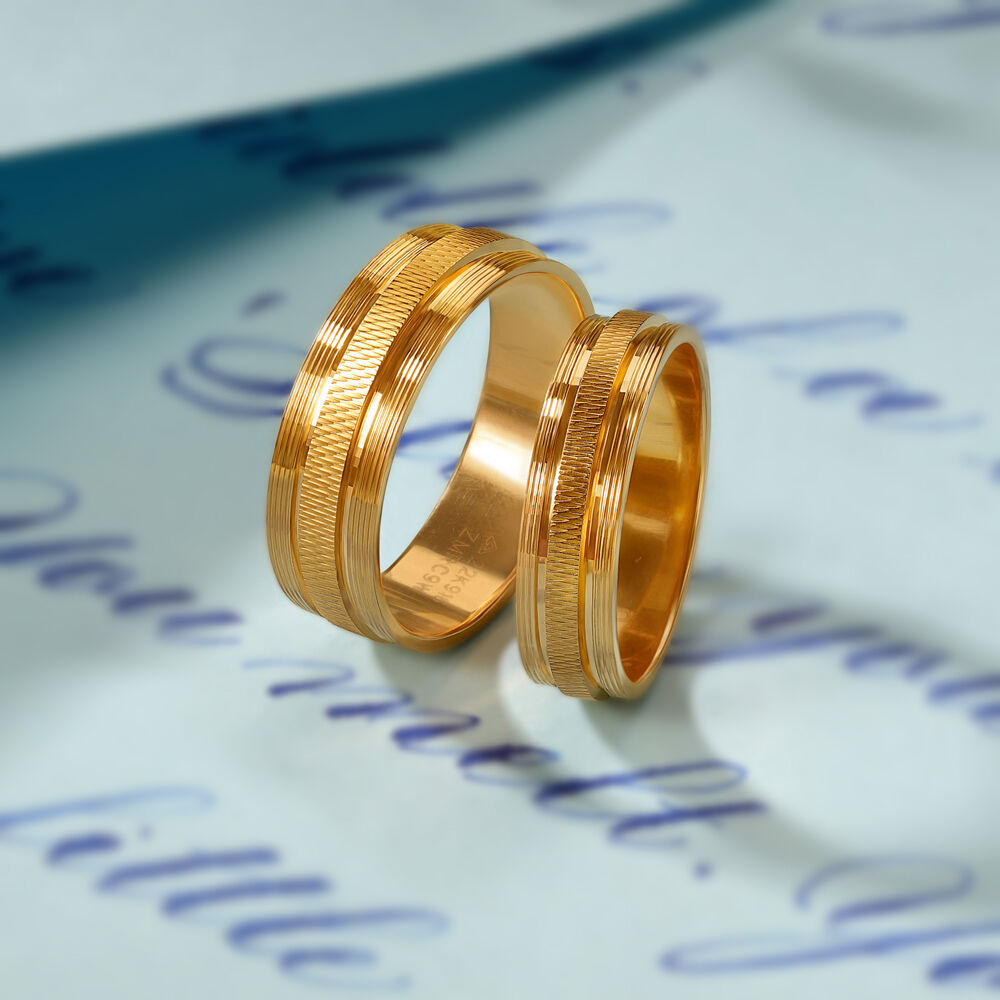 Showroom of 18k gold gorgeous cz couple rings | Jewelxy - 210307