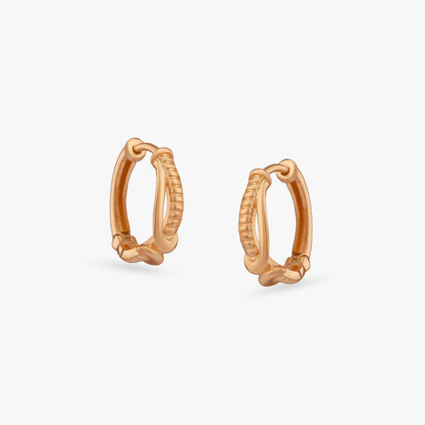 Twisted Rope Gold Hoop Earrings