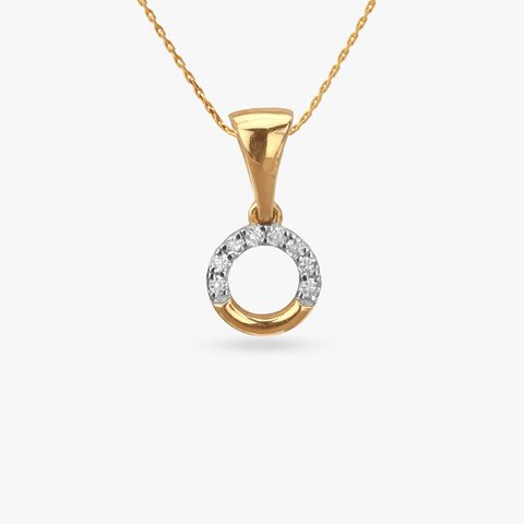 Twinkle Rounds Diamond Pendant and Earrings Set for Kids