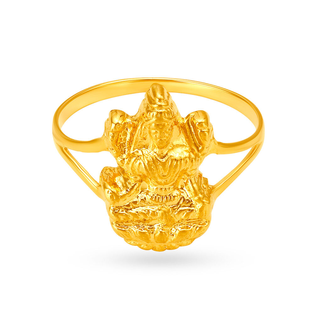 Resplendent divine lakshmi gold Ring - jewelnidhi.com