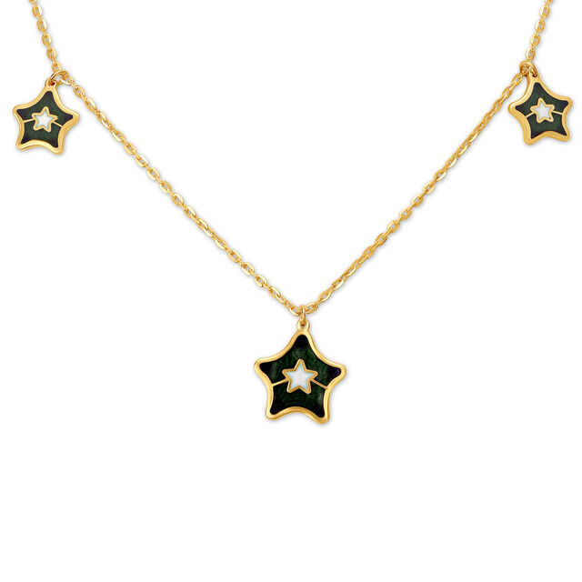 Star Shaped Gold Pendant with Chain For Kids