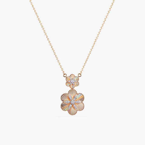Spectrum Petals Diamond Pendant with Chain
