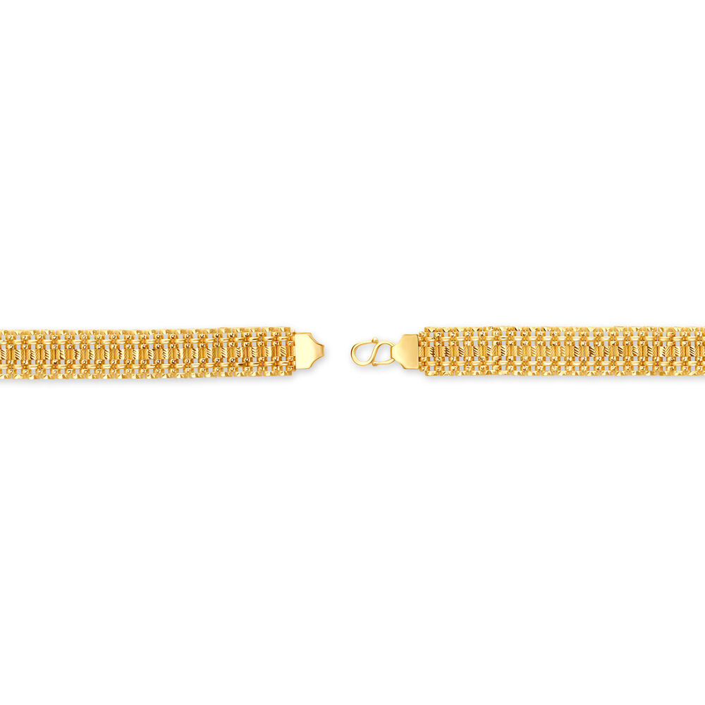 Gold flat link on sale bracelet