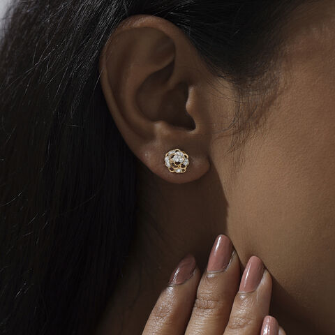 Layered Bloom Diamond Earrings