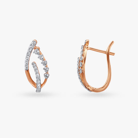 Modern Sophistication Diamond Hoop Earrings
