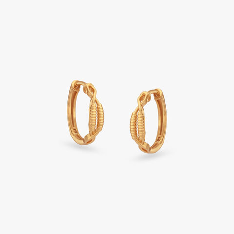 Infinity Twist Gold Hoop Earrings