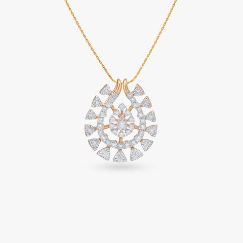 Gleaming Crest Diamond Pendant
