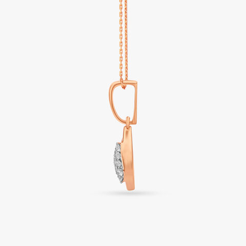Minimalistic Geometric Diamond Pendant