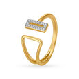 14KT Yellow Gold Diamond Finger Ring,,hi-res image number null