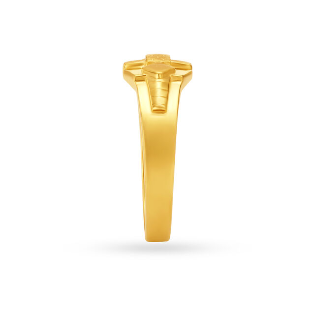 Artistic Pattern Gold Finger Ring For Men,,hi-res image number null