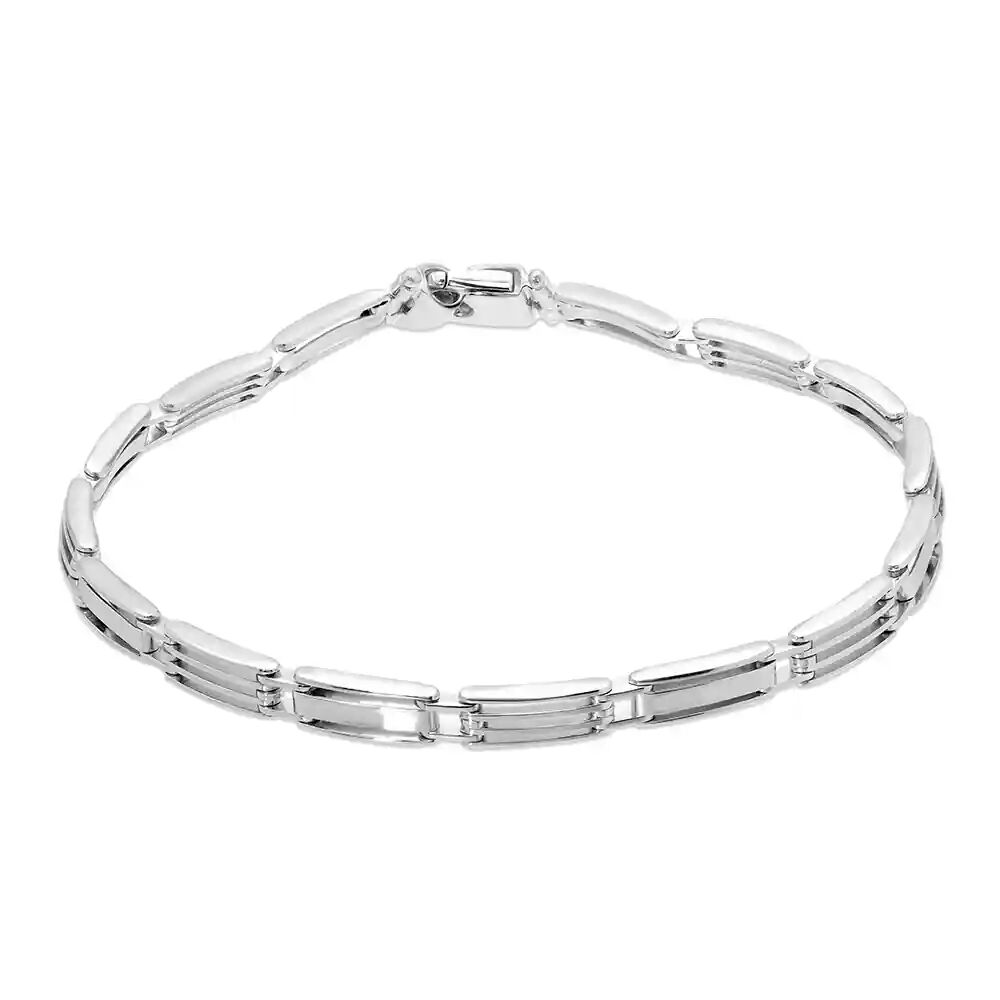 Buy Yellow Chimes Silver - toned Stainless Steel Designer Kada Bangle  Bracelet Online