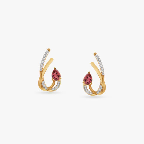 Scarlet Muse Diamond Stud Earrings