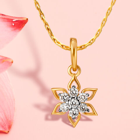 Splendid Floral Diamond Pendant