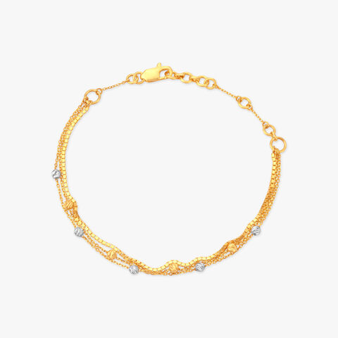 Faceted Rhythm Gold Bracelet