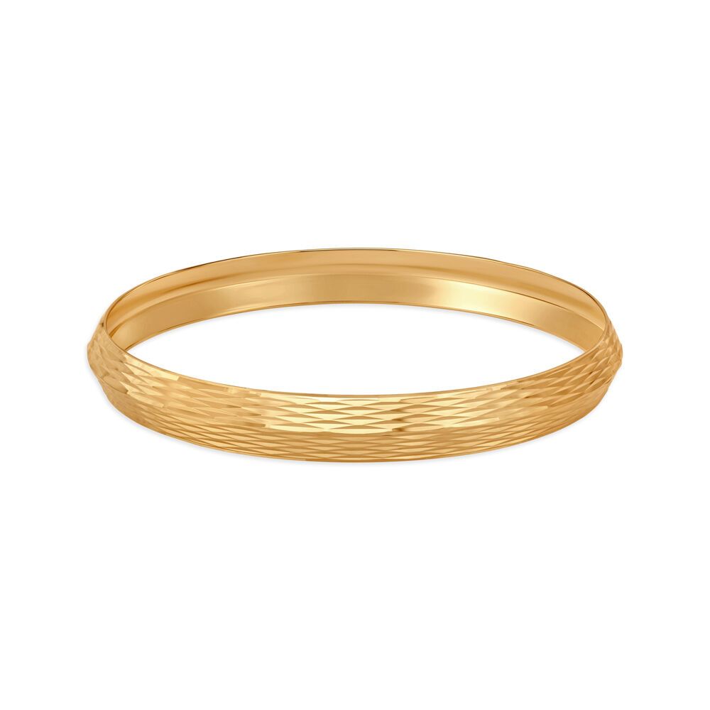 Bold Textured Gold Kada for men
