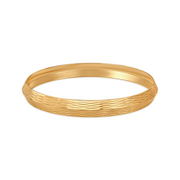 Bold Textured Gold Kada for men