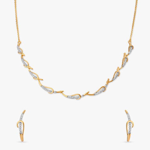 Whimsical Vines Diamond Necklace Set