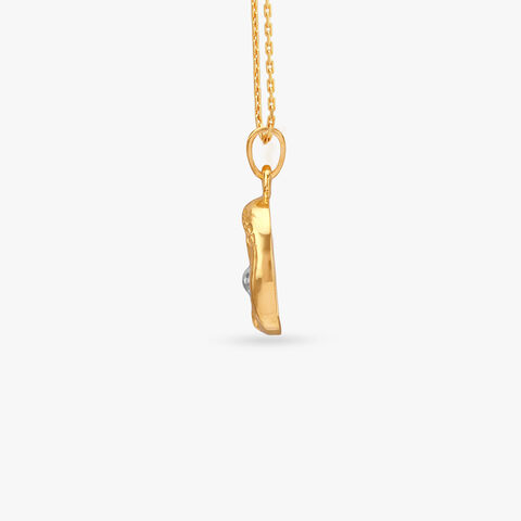 Twirl Sphere Gold Pendant