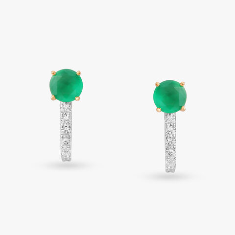 Captivating Verdant Diamond Stud Earrings