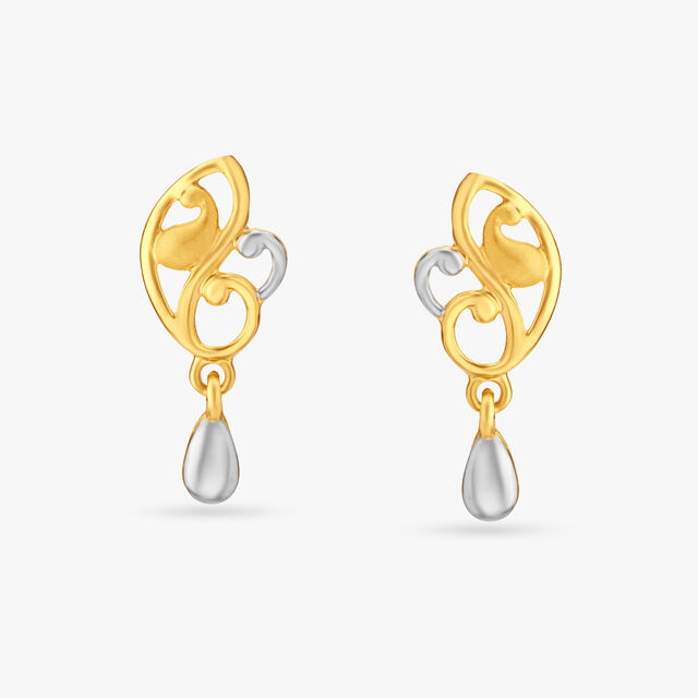Royal Peacock Drop Earrings,,hi-res image number null