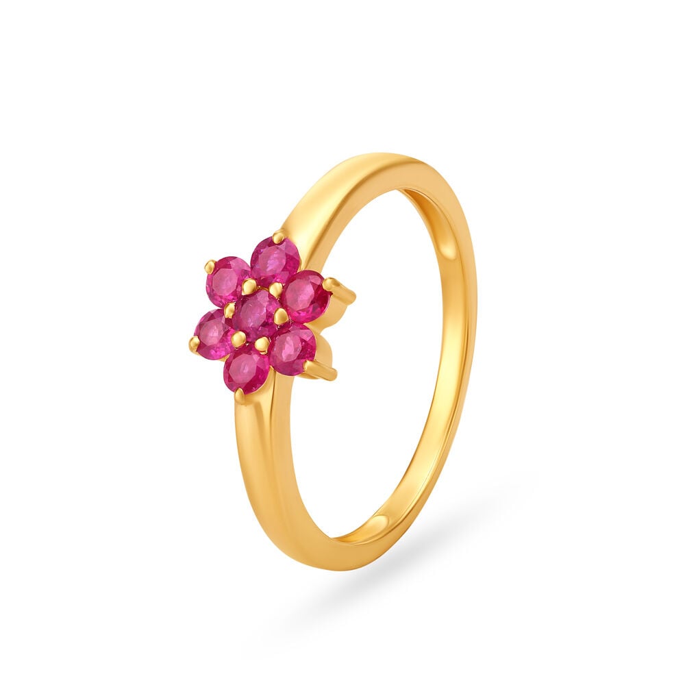 Tanishq 22KT Gold Finger Ring, Size: 17.20mm at Rs 14738/piece in Indore |  ID: 20885553833