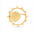18 KT Yellow Gold Coin Orbit Ring,,hi-res image number null