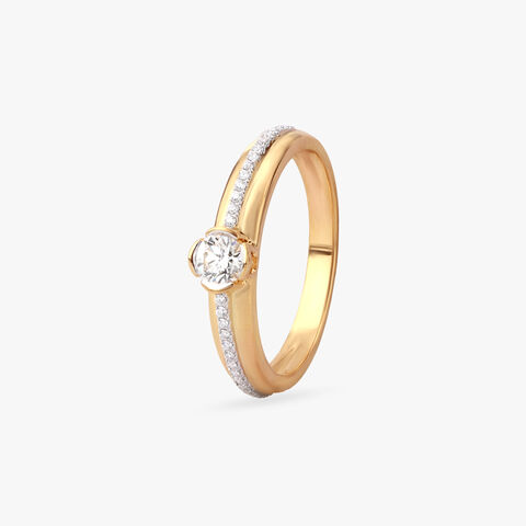 Slender Trail Solitaire Ring