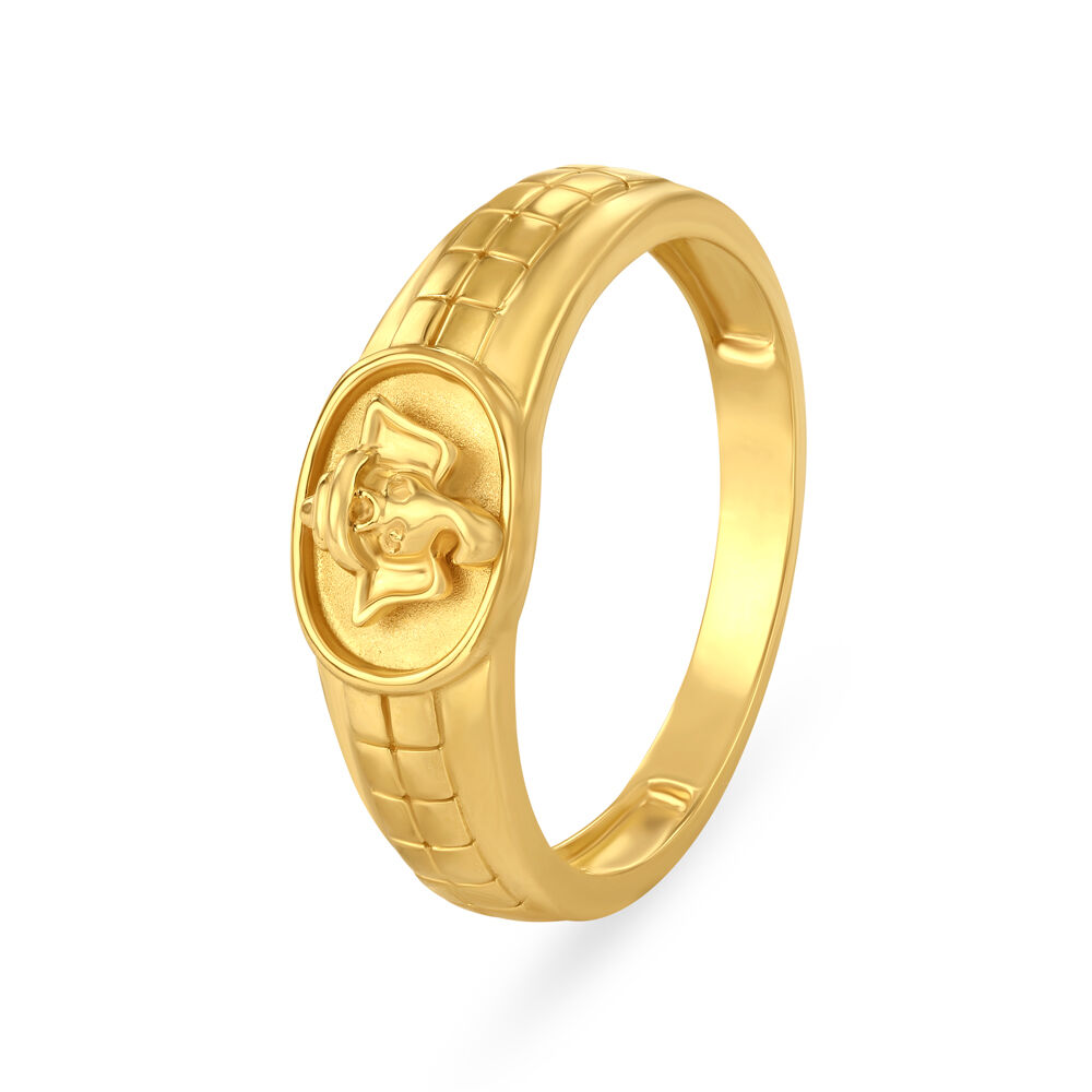Gold ring ganesh top