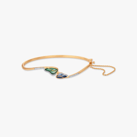 Winged Rhythm Diamond Bangle