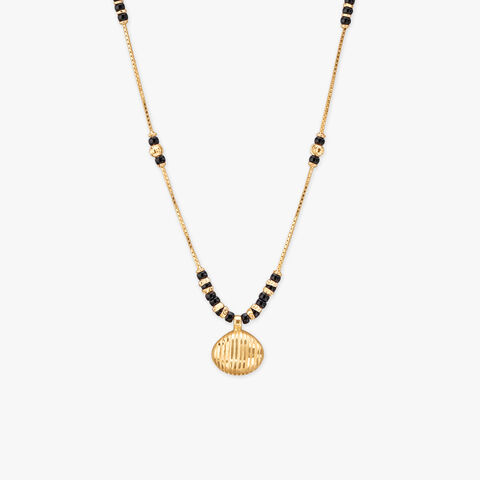 Ribbed Orb Gold Mangalsutra