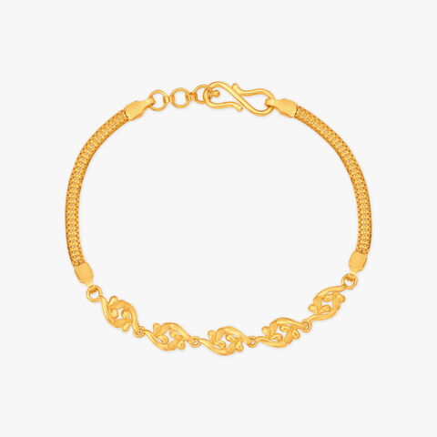 Nature-Inspired Gold Bracelet
